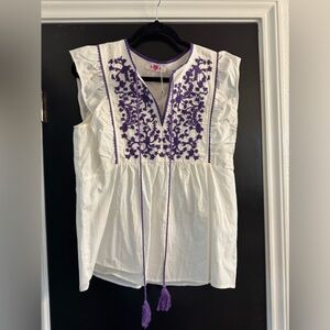 Buddy love embroidered top